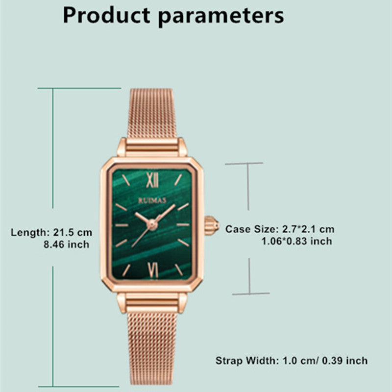 RUIMAS Luxury Ladies Watch Steel Strap Women Bracelet Clocks Leather Band Famale Wristwatch Dress Watches Reloj Mujer 329-5